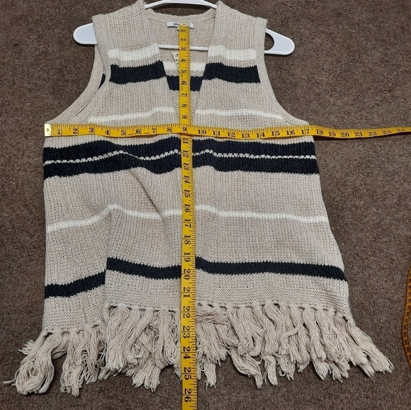NWT Madewell (XS/S) Boho Open Front Cardigan Sweater with Fringe - Picture 9 of 9